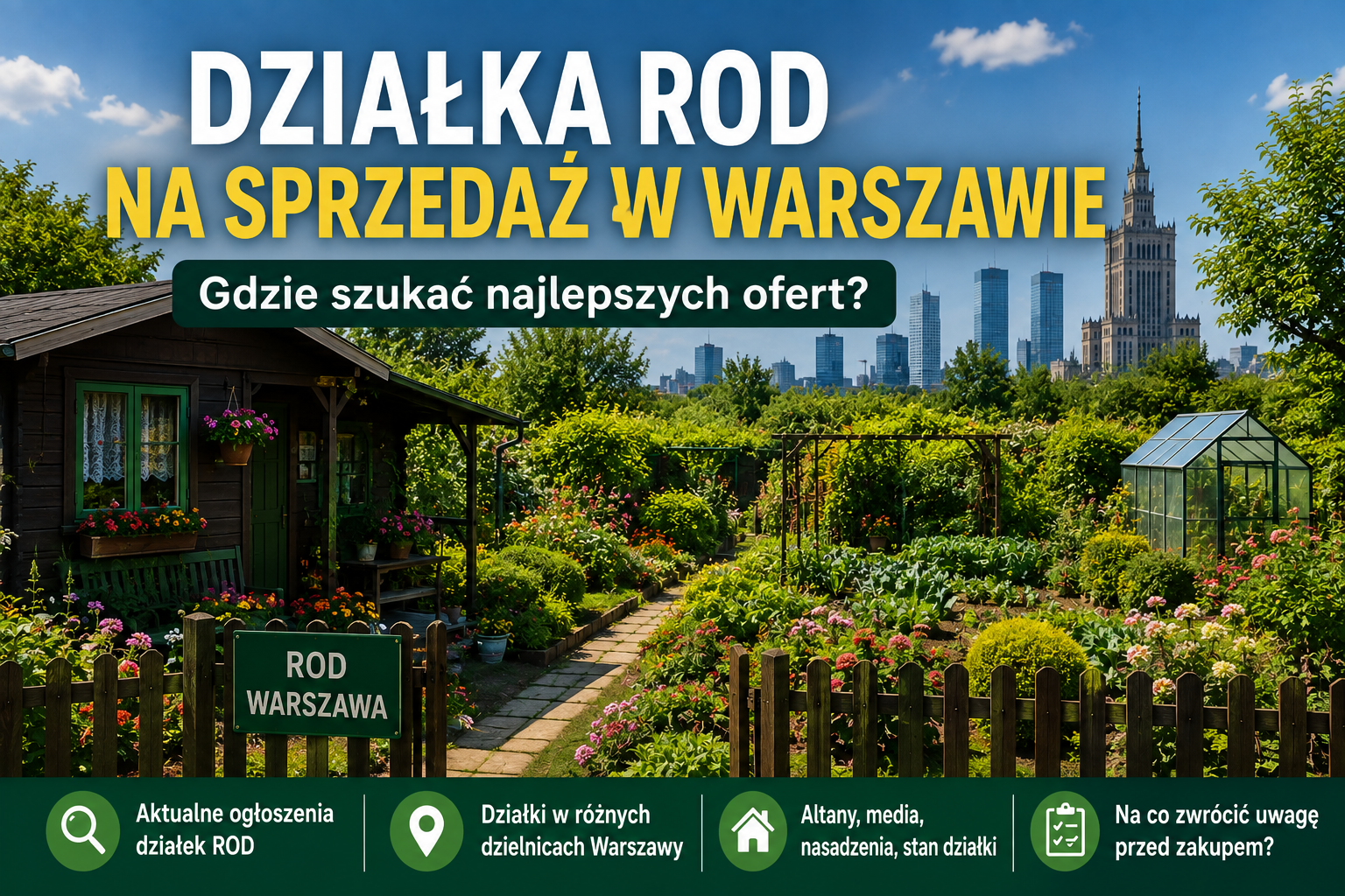 Działka ROD na sprzedaż w Warszawie – gdzie szukać ofert?
